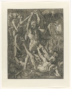 Hércules derrotando Cacus Hércules em Cacus de Hendrick Goltzius