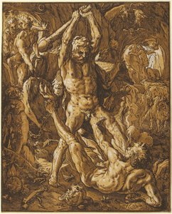 Hércules mata Caco de Hendrick Goltzius
