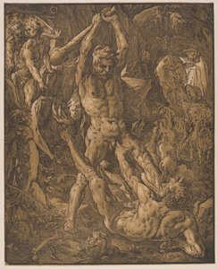 Hércules e Caco de Hendrick Goltzius