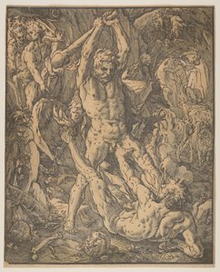 Hércules e Caco de Hendrick Goltzius
