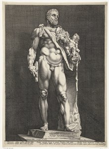 Hércules e Telephos
O Imperador Commodus como Hércules
Três estátuas antigas em Roma (título da série) de Hendrick Goltzius