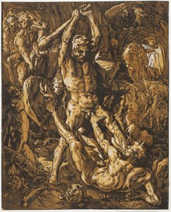 Hércules matando Cacus de Hendrick Goltzius
