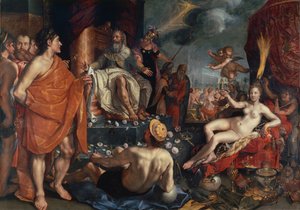 Hermes apresentando Pandora ao rei Epimeteu, 1611.