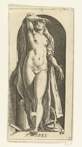 Esperança
Tipos (título sobre o objecto)
As sete virtudes (título da série) de Hendrick Goltzius