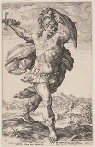 Horatius Cocles, de Os Heróis Romanos de Hendrick Goltzius