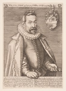 Jan Nicquet, colecionador de arte em Amesterdão de Hendrick Goltzius