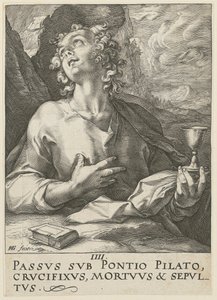 João, folha 4 da série «Cristo, os doze apóstolos e Paulo» de Hendrick Goltzius
