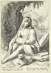 João Batista no deserto de Hendrick Goltzius