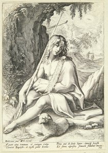 João Batista no deserto de Hendrick Goltzius