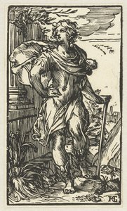 Jovem com bengala de Hendrick Goltzius
