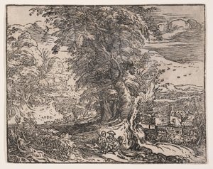 Paisagem com um casal de pastores de Hendrick Goltzius