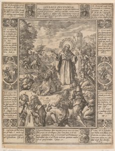 Levamen Onustrorum, folha 1 da série «Alegorias da fé cristã» de Hendrick Goltzius