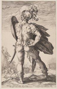 Marcus Valerius Corvus, de Os Heróis Romanos de Hendrick Goltzius