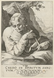Mateus, prancha 9 da série «Cristo, os doze apóstolos e Paulo» de Hendrick Goltzius