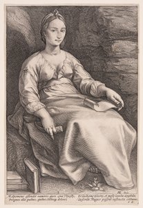 Melpomene, A Musa da Tragédia, de As Nove Musas de Hendrick Goltzius