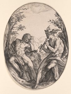 Mercúrio e Argus de Hendrick Goltzius