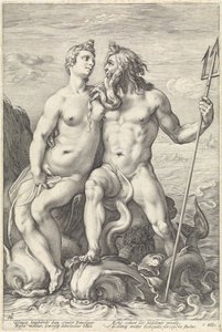 Netuno um Anfitrite The God Couple (título da série) de Hendrick Goltzius