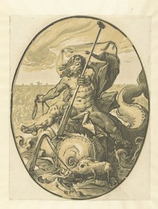 Oceanus
Deuses e deusas (título da série) de Hendrick Goltzius