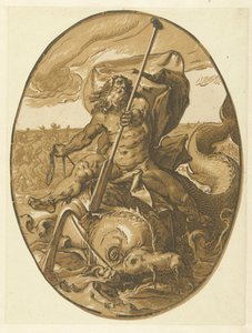 Oceano Deuses e Deusas (título da série) de Hendrick Goltzius