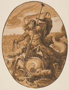 Oceanus, de The Deities de Hendrick Goltzius
