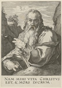Paulo, folha 14 da série «Cristo, os doze apóstolos e Paulo» de Hendrick Goltzius