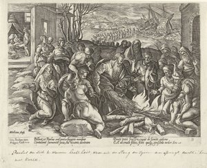 Paul é mordido por uma víbora em Malta
Actos dos Apóstolos (título da série)
Acta Apostolorum (título da série) de Hendrick Goltzius