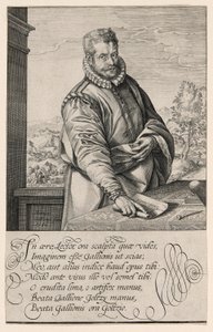 Philips Galle (1537-1612), aluno de Coornhert de Haarlem, gravador e editor em Antuérpia desde 1570; O batismo do eunuco em segundo plano à esquerda de Hendrick Goltzius