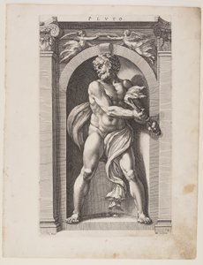 Plutão, de Oito Deuses Pagãos de Hendrick Goltzius