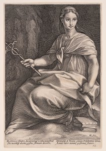 Polímnia, a Musa da Poesia Coral, de As Nove Musas de Hendrick Goltzius