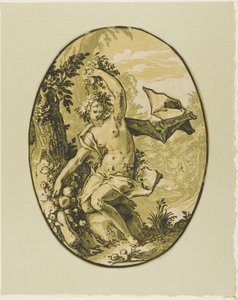 Proserpina, prato cinco de Demogorgon e as Divindades de Hendrick Goltzius
