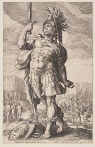Publius Horatius, de Os Heróis Romanos de Hendrick Goltzius