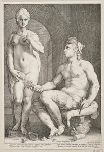 Pigmalião e Galateia de Hendrick Goltzius
