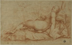 Vênus reclinado de Hendrick Goltzius
