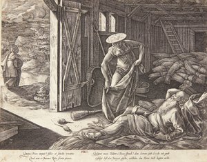 Rute e Boaz na eira de Hendrick Goltzius