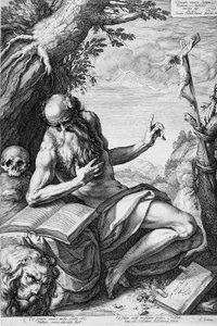 São Jerónimo no deserto de Hendrick Goltzius
