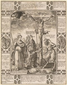 Satisfactio Christi, estampa 3 da série «Alegorias da fé cristã» de Hendrick Goltzius
