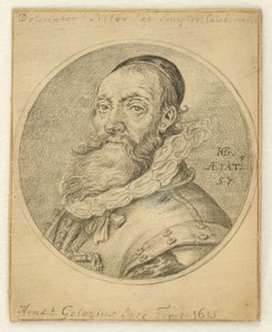 Autorretrato. Redondo num rectângulo de Hendrick Goltzius