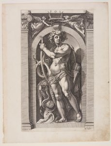 Sol, de Oito Deuses Pagãos de Hendrick Goltzius
