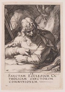 São Tiago Menor, de Cristo, dos Apóstolos e de São Paulo com o Credo de Hendrick Goltzius