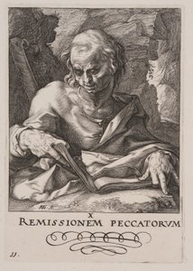 São Simão, de Cristo, os Apóstolos e São Paulo com o Credo de Hendrick Goltzius