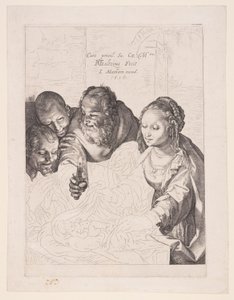 A adoração dos pastores de Hendrick Goltzius