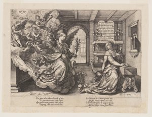 A Anunciação de Hendrick Goltzius
