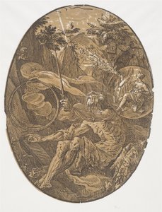 A Caverna da Eternidade (O Mago) de Hendrick Goltzius
