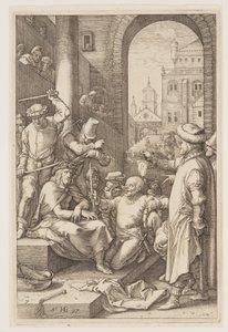 A Coroação de Espinhos, de A Paixão de Hendrick Goltzius