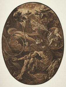 As Divindades: Demogorgon na Caverna da Eternidade de Hendrick Goltzius