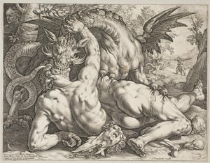 O Dragão devorando os companheiros de Cadmus