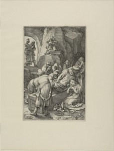 O Sepultamento, placa onze da Paixão de Cristo de Hendrick Goltzius
