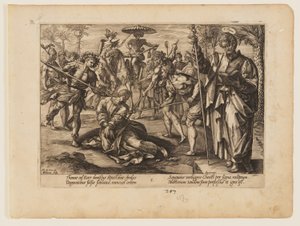 O Martírio de São Tomé, de O Martírio de Cristo e dos Apóstolos de Hendrick Goltzius