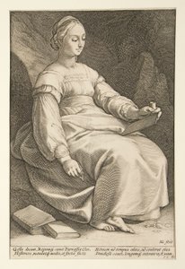 As Nove Musas: Clio, #4 de uma série de 9 de Hendrick Goltzius