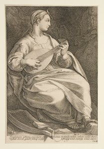 As Nove Musas: Terpsícore, #5 em uma série de 9 de Hendrick Goltzius